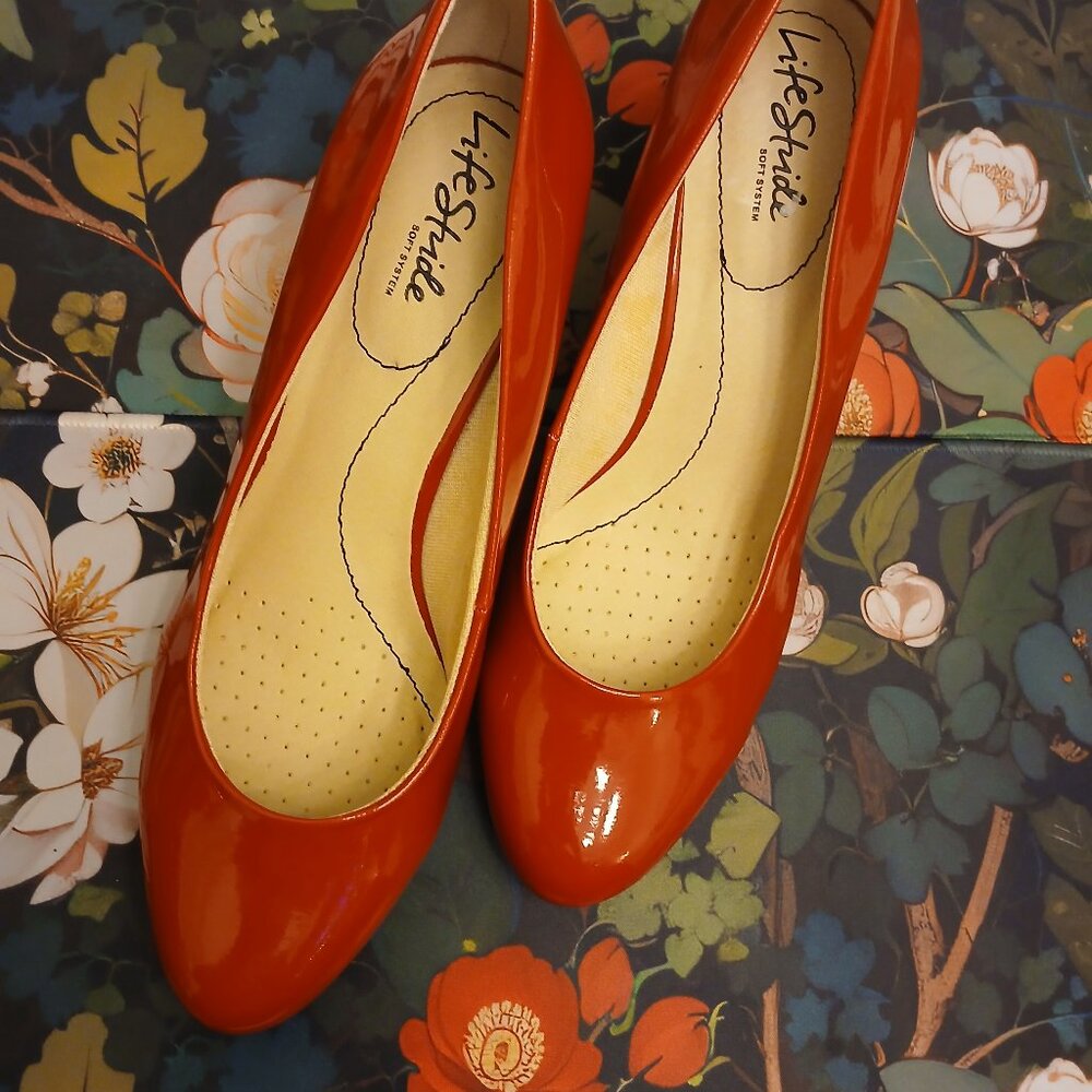 Life Stride Soft System Red Patent Heels